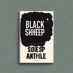 Create a book cover for a collection of poems titled 'Black Sheep, Dark Horse'