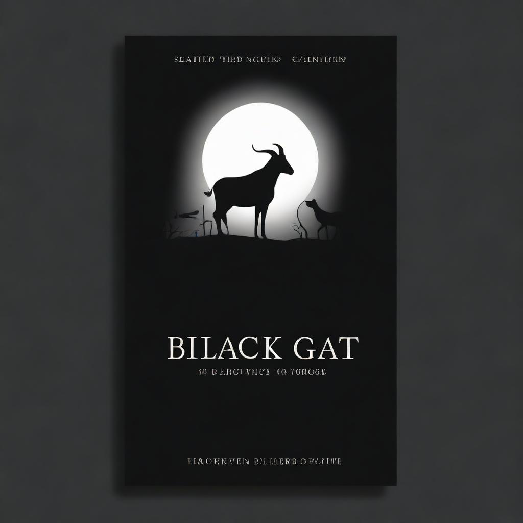 Create a book cover for a poetry collection titled 'Black Goat, Dark Horse'