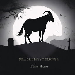 Create a book cover for a poetry collection titled 'Black Goat, Dark Horse'