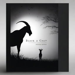 Create a book cover for a poetry collection titled 'Black Goat, Dark Horse'