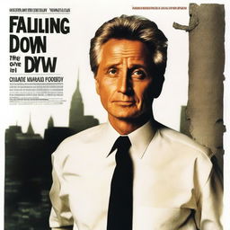 Create a movie poster for the sequel to 'Falling Down' with Michael Douglas