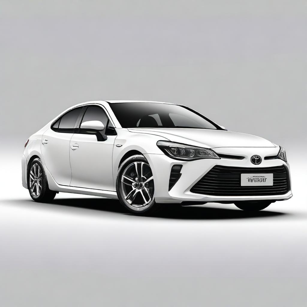 Generate an image merging the design elements of a 1996 Toyota Premio and a 2017 GT86