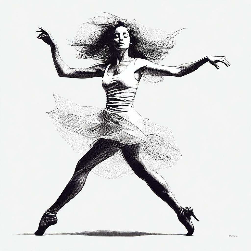 Generate an image of a young woman, inspired by the French actress Valerie Kaprisky in the 1980s, during the time of the movie 'The Public Woman'
