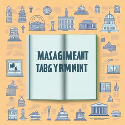 Design the cover of a book titled "Management of the tourist industry educational and scientific dominants"