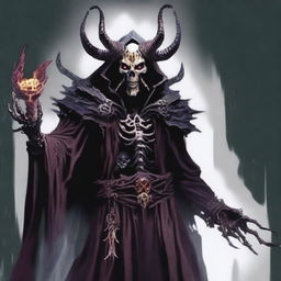 Generate an image of a Demonic Lich from the universe of Dungeons and Dragons