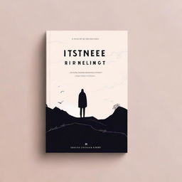 Create an aesthetic book cover that embodies the themes of life's struggle, elusive hope, enduring faith, a person's thoughts, and the power of advice