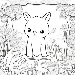 Create an image suitable for a children's colouring book