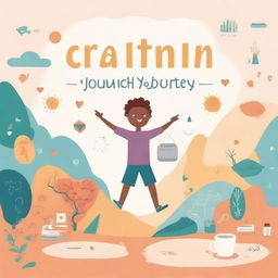 Create an image illustrating the concept of 'Crafting Positivity: A Journey from Childhood Dreams to Adult Realities'