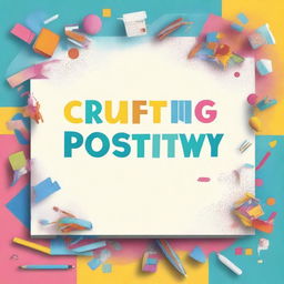 Create an image illustrating the concept of 'Crafting Positivity: A Journey from Childhood Dreams to Adult Realities'