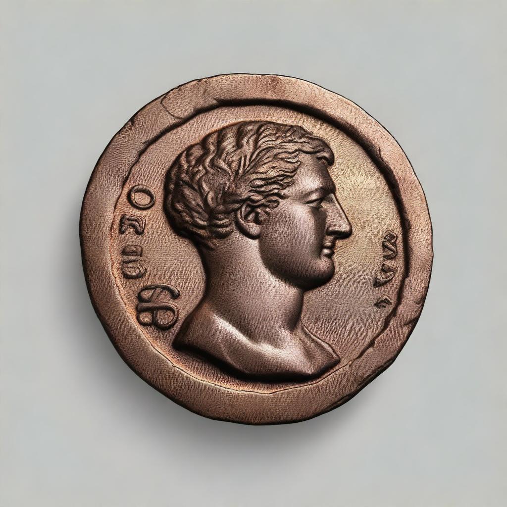 Generate an image of a bronze coin