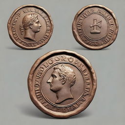 Generate an image of a bronze coin