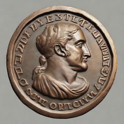 Generate an image of a bronze coin