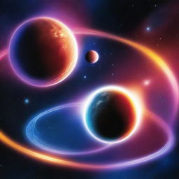 Visualize a cover image depicting two planets with a magnetic force attracting each other