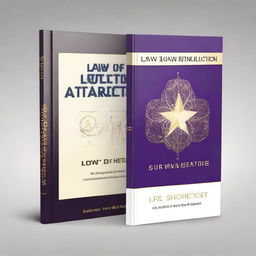 Create a book cover for a self-help guide titled 'Law of Attraction'