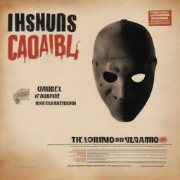 Create a horror slasher movie poster titled 'El sonido del cascabel'