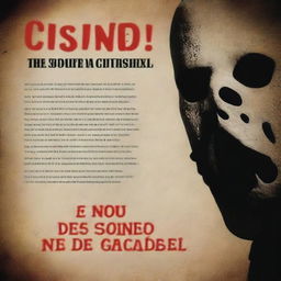 Create a horror slasher movie poster titled 'El sonido del cascabel'