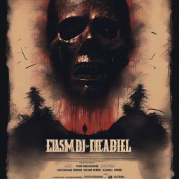 Create a movie poster for a horror film titled 'El sonido del cascabel'