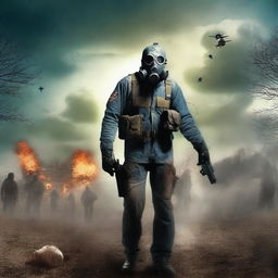 Create an image for a book cover of an apocalyptic zombie story