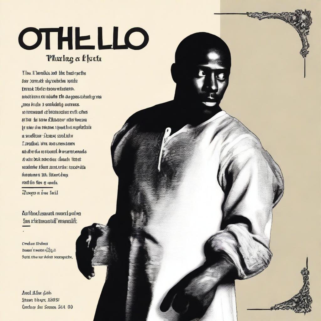 Create a poster for the theatrical play "Othello", by William Shakespeare