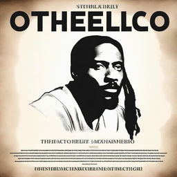 Create a poster for the theatrical play "Othello", by William Shakespeare