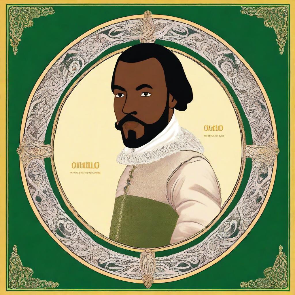 Create a poster for the theatrical play "Othello" by William Shakespeare in a historical style