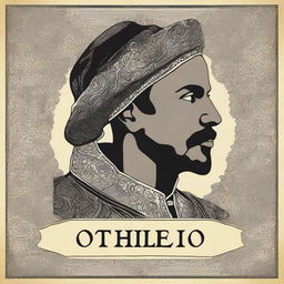 Create a poster for the theatrical play "Othello" by William Shakespeare in a historical style