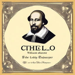 Create a poster for the theatrical play "Othello" by William Shakespeare in a historical and realism style