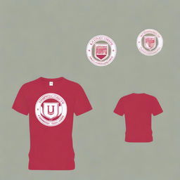 Create an image of a t-shirt design for a university