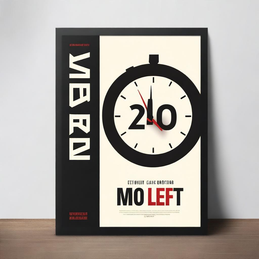 Generate a dramatic movie poster for a film called 'No Time Left'