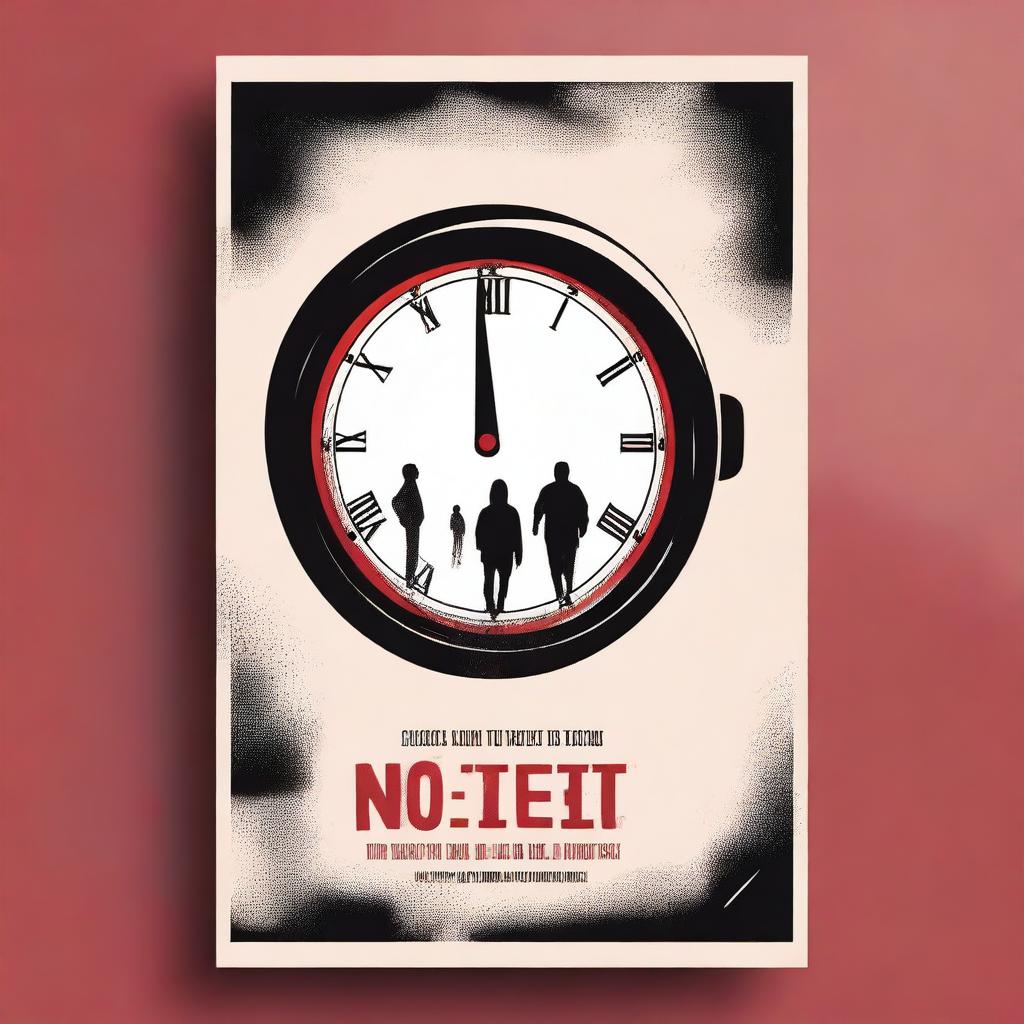 Generate a dramatic movie poster for a film called 'No Time Left'