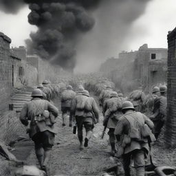 Create an image depicting a World War 2 scene