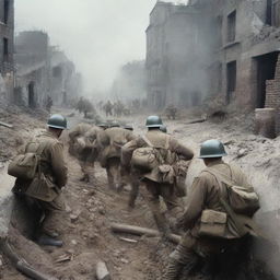 Create an image depicting a World War 2 scene