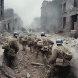 Create an image depicting a World War 2 scene