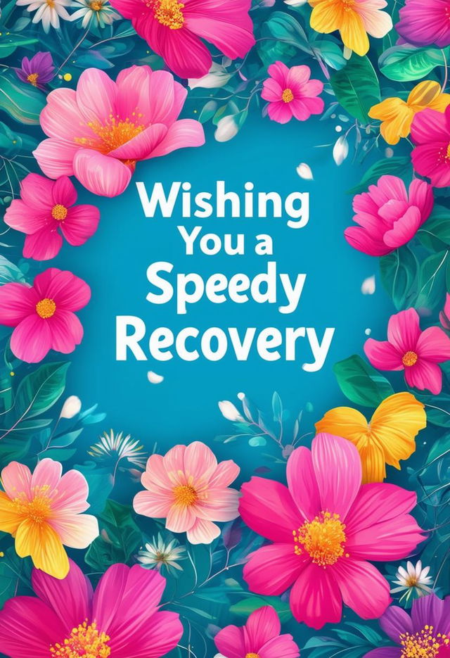 A hopeful and encouraging book cover design with the text 'Wishing You a Speedy Recovery'