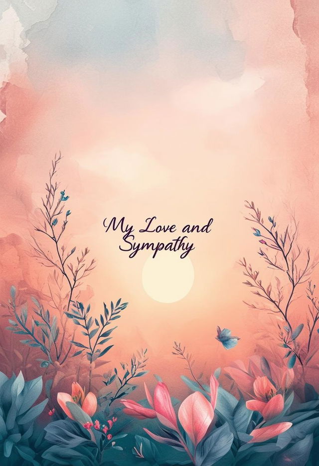 A comforting and affectionate book cover design with the text 'My Love and Sympathy'