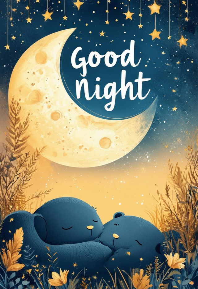 This is a request to create a book cover for a novel called 'Good Night'