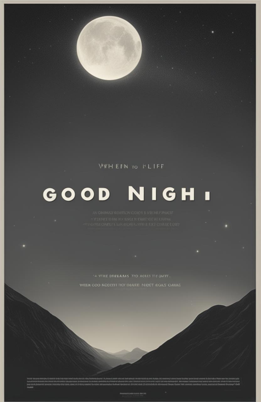 A request to create a movie poster for a film titled 'Good Night'