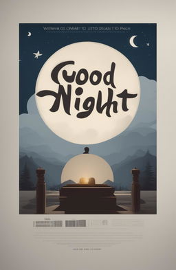 A request to create a movie poster for a film titled 'Good Night'