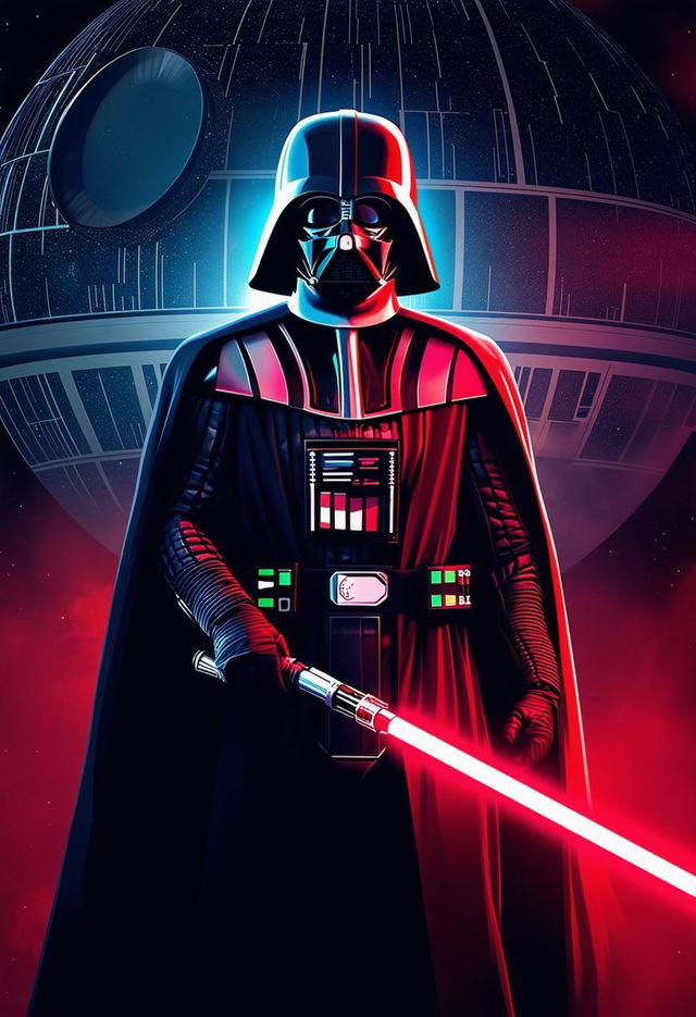 This is a request for a high-definition, epic poster of Darth Vader from Star Wars