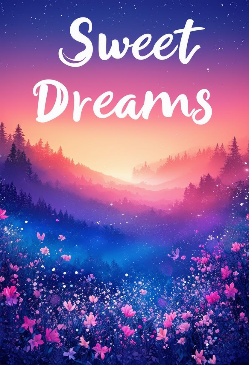 This is a request to generate a book cover with the text 'Sweet Dreams' using the book cover adapter