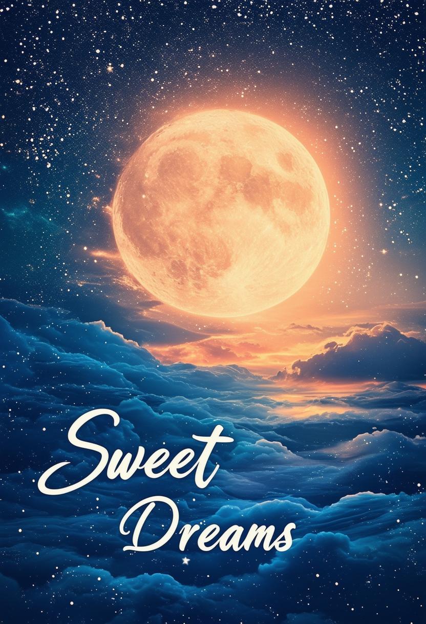 This is a request to create a book cover with the text 'Sweet Dreams' using the book cover adapter