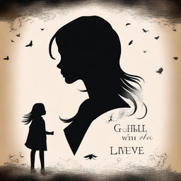 Generate a book cover featuring a silhouette of a girl