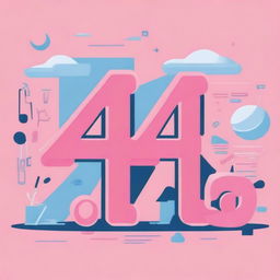 Create an image with the word 'Física' in beautiful pink letters, set against a sky blue background, adorned with drawings related to physics