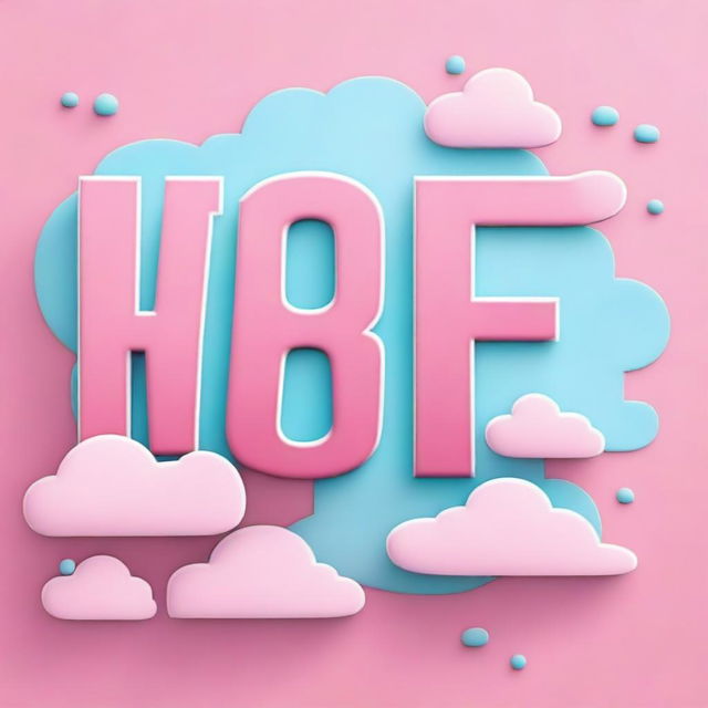 Create an image with the word 'Física' in beautiful pink letters, set against a sky blue background.