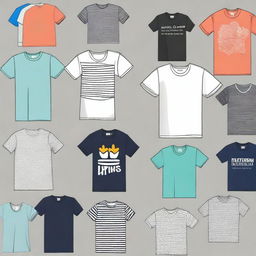 Generate a variety of t-shirt patterns