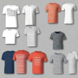 Generate a variety of t-shirt patterns