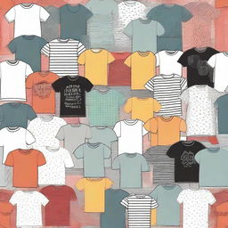 Generate a variety of t-shirt patterns