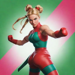 A dynamic, vibrant illustration of a person named Cammy N, showcasing their unique attributes and character, against a background that matches their style and personality.