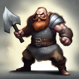 Generate an image of a furious dwarf, his face twisted in a rage