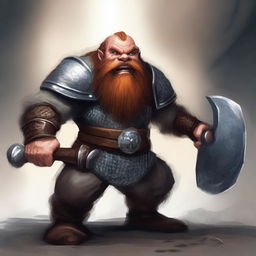 Generate an image of a furious dwarf, his face twisted in a rage